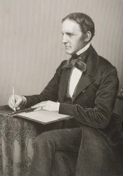 William Hickling Prescott (1796-1859) graviert von D.J. Pound nach einem Foto, aus 